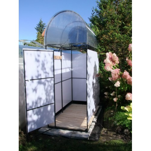 Душ для дачи из поликарбоната с раздевалкой