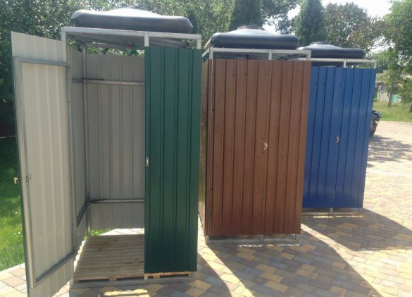 кабина для душа из профнастила